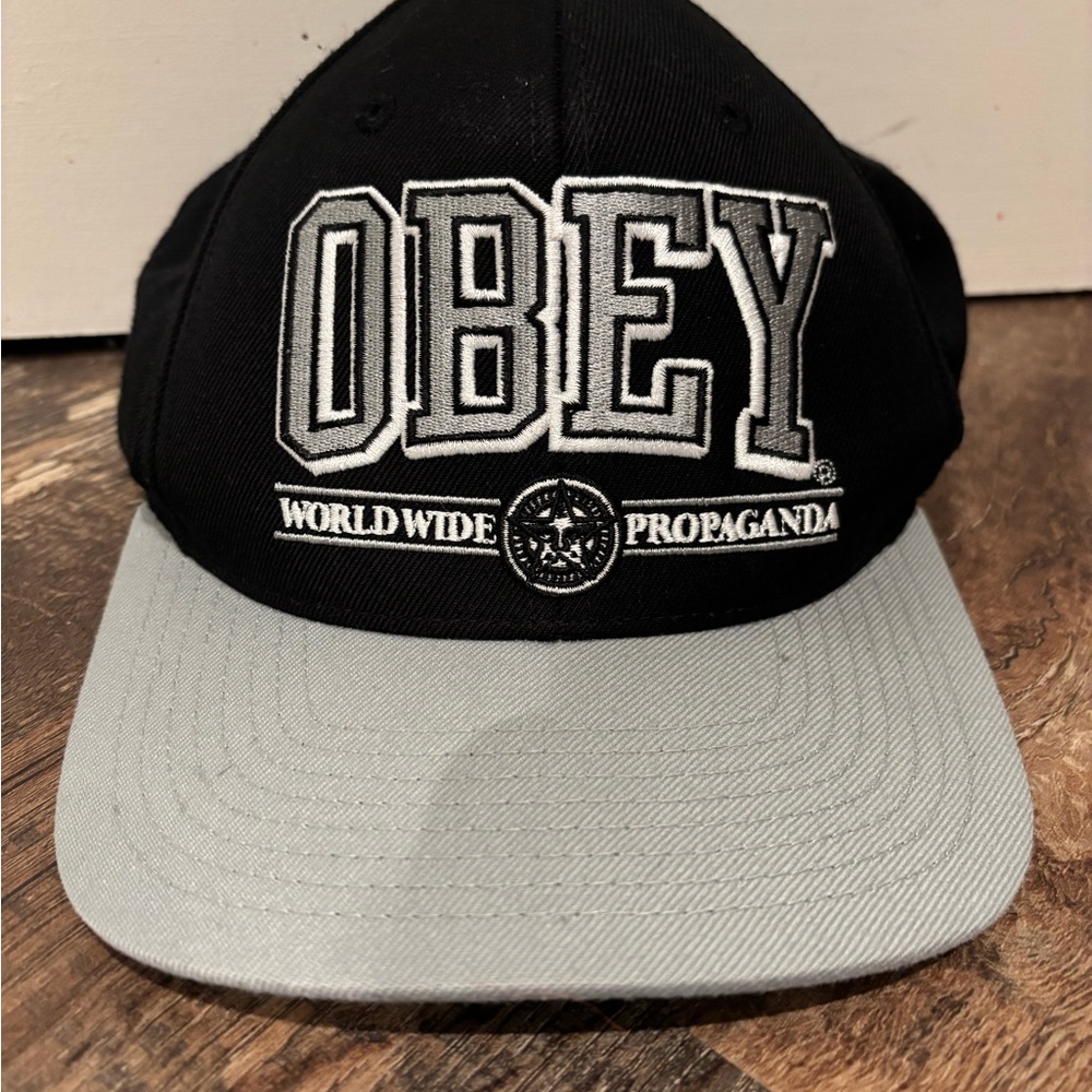 Obey Black and Gray Worldwide Cap